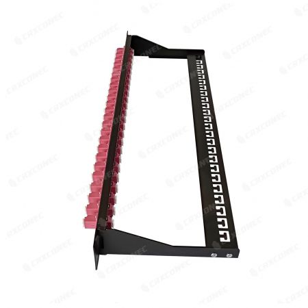 24-poorts SC Simplex LC Duplex Vereenvoudigd glasvezelpaneel met kabelbeheer aan de achterkant voor rackmontage